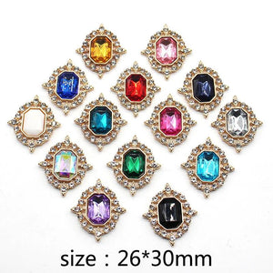 10pcs Oval Rhinestone Acrylic Buckles for Wedding DIY Clothing Scrapbook Jewelry