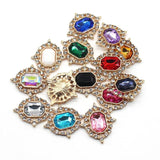 10pcs Oval Rhinestone Acrylic Buckles for Wedding DIY Clothing Scrapbook Jewelry