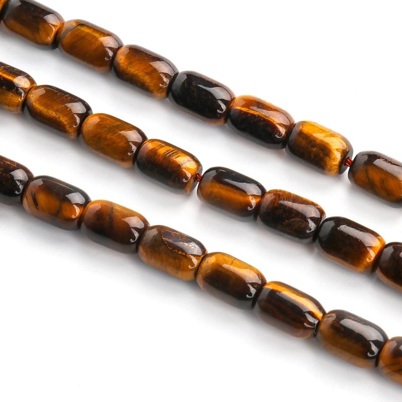 6x9mm Amethysts Lapis Lazuli Tiger Eye Stone Barrel Beads 7.5''