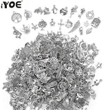 100pcs Random Mix Metal Charms for DIY Bracelet Keychain