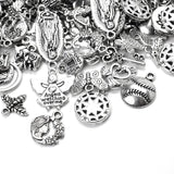 100pcs Random Mix Metal Charms for DIY Bracelet Keychain