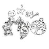 100pcs Random Mix Metal Charms for DIY Bracelet Keychain