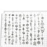 100pcs Random Mix Metal Charms for DIY Bracelet Keychain