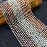AA 3-4mm Rice Shaped Pearl Beads DIY Jewelry Making