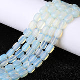 8x12mm Opal Agate Crystal Irregular Rectangular Loose Beads