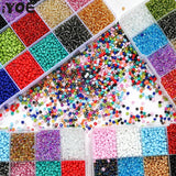 Mini Glass Seed Beads Kit Crystal Spacer Beads Box Set for Jewelry Making