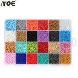 Mini Glass Seed Beads Kit Crystal Spacer Beads Box Set for Jewelry Making