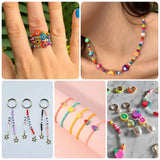 Mini Glass Seed Beads Kit Crystal Spacer Beads Box Set for Jewelry Making