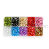 Mini Glass Seed Beads Kit Crystal Spacer Beads Box Set for Jewelry Making