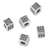 5pcs 6x6mm Square Pave Zircon Beads Copper Small Beads For Jewelry Making