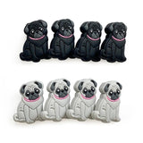 10pc Pekingese Silicone Beads Teether Chewing Teeth DIY Nipple Chain Jewelry