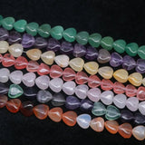 Natural Stone Heart Loose Beads Crystal String Bead for Jewelry Making DIY 10mm