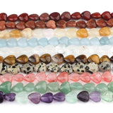 Natural Stone Heart Loose Beads Crystal String Bead for Jewelry Making DIY 10mm