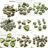 30Pcs/Pack Emerald Glass Clover Peach Heart Earrings DIY Crystal Accessories