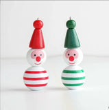 20Pcs Christmas Snowman Wooden Beads DIY Party Decoration Children's Toys