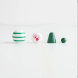 20Pcs Christmas Snowman Wooden Beads DIY Party Decoration Children's Toys