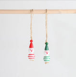 20Pcs Christmas Snowman Wooden Beads DIY Party Decoration Children's Toys