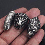 2Pcs Stainless Steel End Beads for 8mm Leather Cord Animal Metal Bead DIY