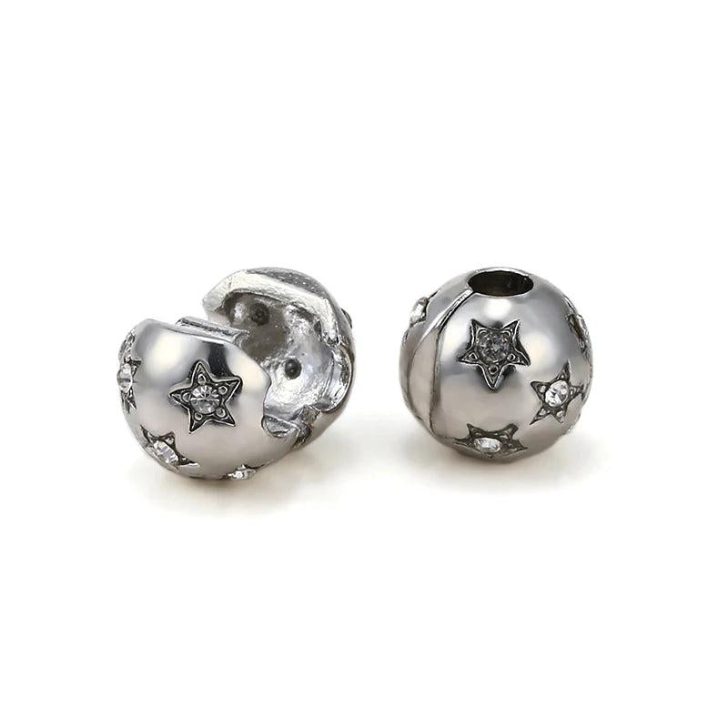 10Pcs/Lot Positioning Button Charm Beads DIY Bracelets Bangles Jewelry