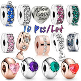 10Pcs/Lot Positioning Button Charm Beads DIY Bracelets Bangles Jewelry