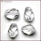 Twisted Oval Shape Glass Spacer Beads 50pcs