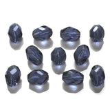 Twisted Oval Shape Glass Spacer Beads 50pcs