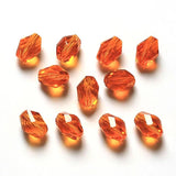 Twisted Oval Shape Glass Spacer Beads 50pcs
