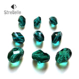 Twisted Oval Shape Glass Spacer Beads 50pcs