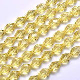 Twisted Oval Shape Glass Spacer Beads 50pcs