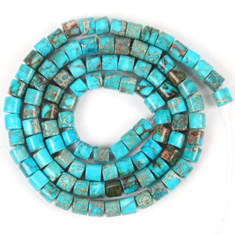 4mm Green Red Sea Sediment Jaspers Stone Rondelle Beads
