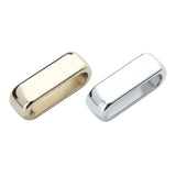 40pcs Silver Metal Big Hole Square Beads for 10*2.5mm Flat Leather Cord DIY