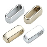 40pcs Silver Metal Big Hole Square Beads for 10*2.5mm Flat Leather Cord DIY