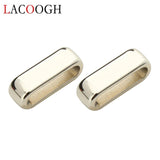 40pcs Silver Metal Big Hole Square Beads for 10*2.5mm Flat Leather Cord DIY