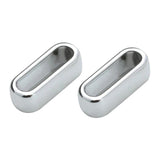 40pcs Silver Metal Big Hole Square Beads for 10*2.5mm Flat Leather Cord DIY