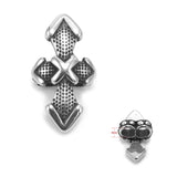 4pcs Stainless Steel Slide Beads 5mm Leather Rope Bracelet DIY Charm Findings