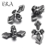 4pcs Stainless Steel Slide Beads 5mm Leather Rope Bracelet DIY Charm Findings