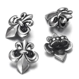 4pcs Stainless Steel Slide Beads 5mm Leather Rope Bracelet DIY Charm Findings