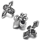 4pcs Stainless Steel Slide Beads 5mm Leather Rope Bracelet DIY Charm Findings