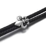 4pcs Stainless Steel Slide Beads 5mm Leather Rope Bracelet DIY Charm Findings