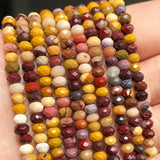 4x3mm Faceted Mookaite Rondelle Beads for Jewelry Making DIY 15''Inches