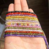Multicolor Faceted Cubic Zirconia Rhinestone Beads 15''