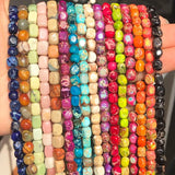 Natural Stone Square Turquoise Jasper Beads for Jewelry Making