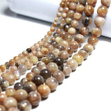 100% Natural Old Mine Sunstone Round Gem Stone Beads 6/8/10MM