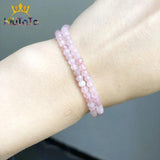 Pink Quartz Faceted Stone Beads 15'' for Jewelry Making