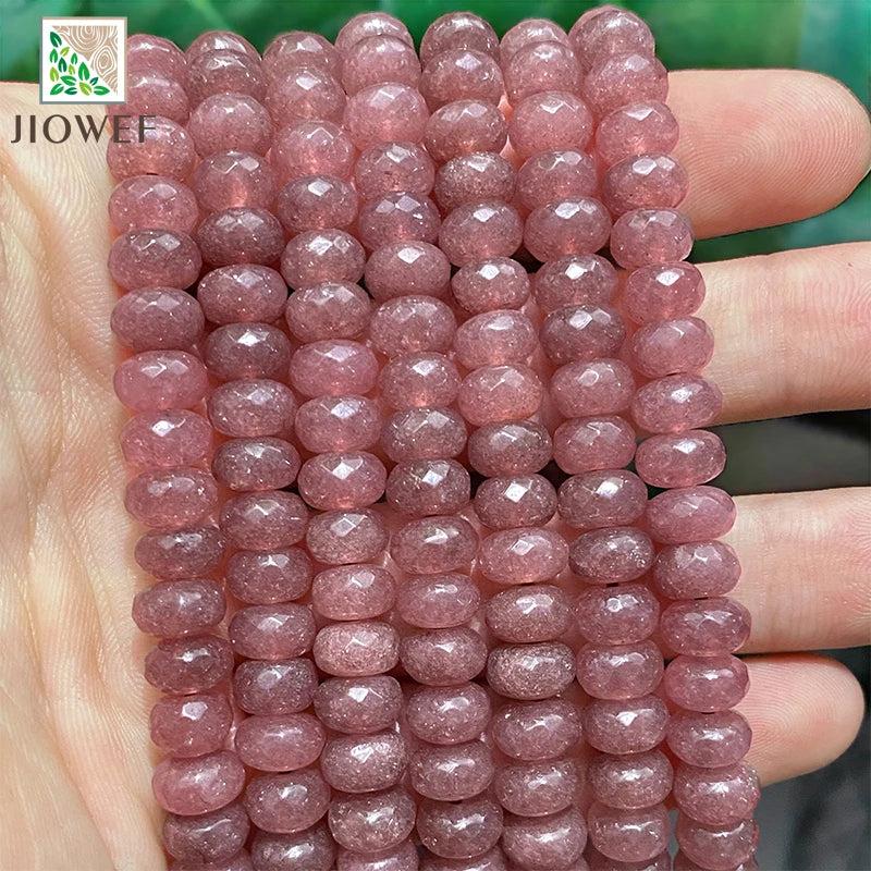 Light Brown Smooth Faceted Rondelle Spacer Beads 15'' Strand 8mm