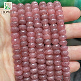 Light Brown Smooth Faceted Rondelle Spacer Beads 15'' Strand 8mm