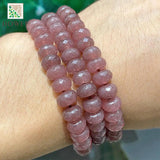 Light Brown Smooth Faceted Rondelle Spacer Beads 15'' Strand 8mm