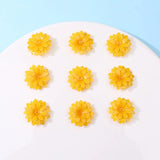 6pcs Yellow Chrysanthemum Beads for DIY Jewelry Making