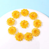 6pcs Yellow Chrysanthemum Beads for DIY Jewelry Making