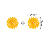 6pcs Yellow Chrysanthemum Beads for DIY Jewelry Making